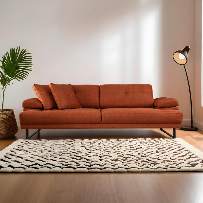 Atelier Del Sofa Sofá-cama 3 Plazas Mustang Naranja Estilo Industrial Hotelero